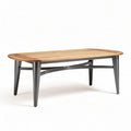 Wooden coffee table with metal legs 150 x 75 x 70cm for living room use