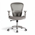 Mesh office chair with adjustable armrests and lumbar support grey 60 x 60 x 100cm